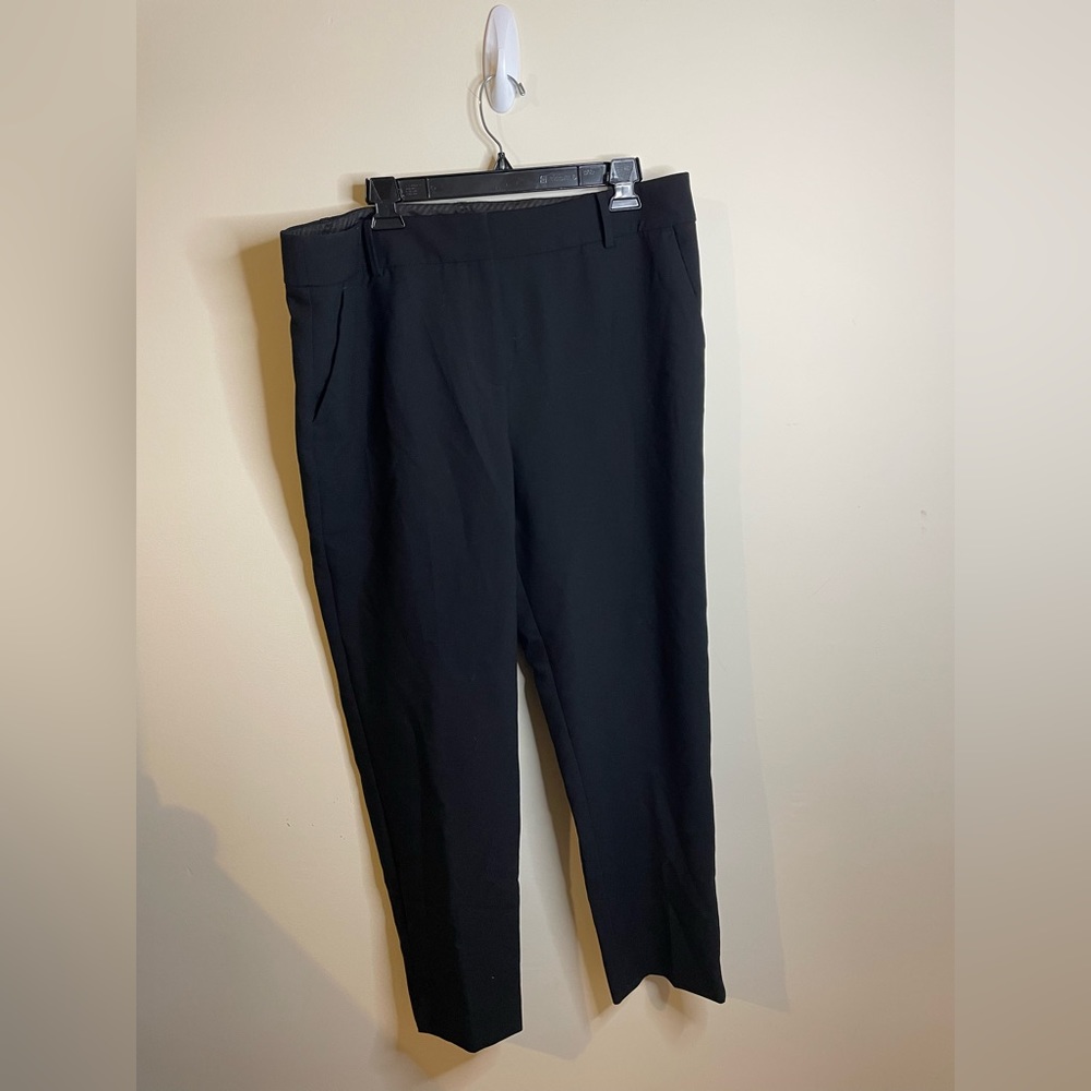Talbots Black Hampshire Ankle Pant Minimalist Neutral Office Work Careerwear